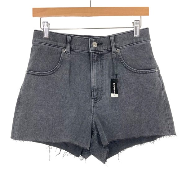 Express Black Super High Rise Mom Jean Shorts NWT- Size 4 (sold out online) Hot on Sale