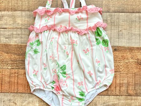 The Beaufort Bonnet Floral Print Bow Back Swimsuit- Size 18-24M Supply