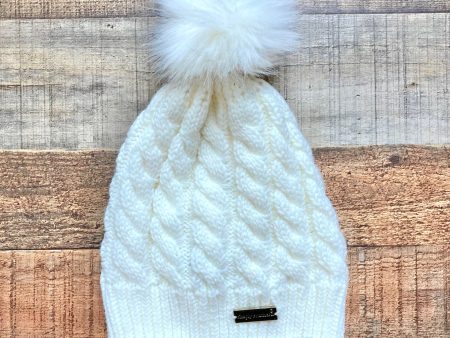 Simply Southern Ivory Cable Knit Pom Beanie For Cheap