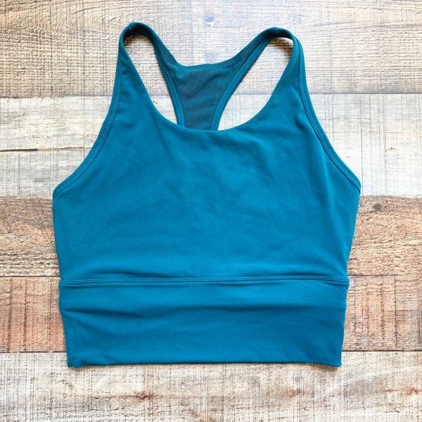 Storia Teal Racerback Cropped Tank- Size 4 For Cheap