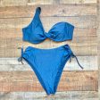 Abercrombie & Fitch Blue Side Ruched Bikini Bottoms- Size XL (we have matching top) Sale