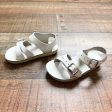 Sun-San White Leather Double Strap Sandals- Size 4 (see notes) Supply