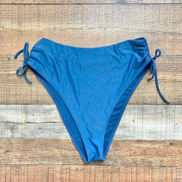 Abercrombie & Fitch Blue Side Ruched Bikini Bottoms- Size XL (we have matching top) Sale