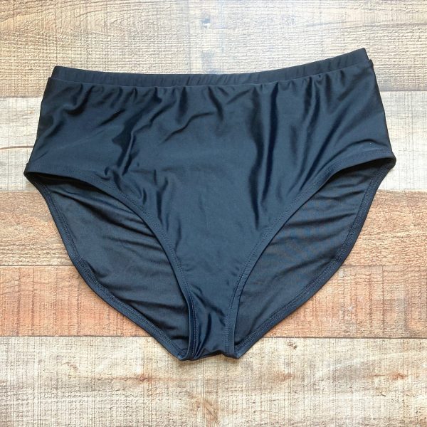 Pink Desert Black Vintage High Waisted Bikini Bottoms- Size XL (sold out online) For Cheap