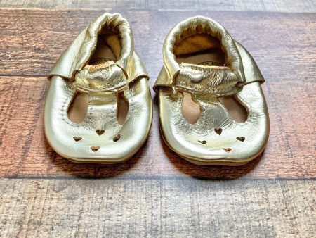 Bird Rock Baby Gold Leather Mary Janes- Size 3 on Sale