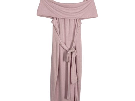 Pink Blush Maternity Pink Folded Off the Shoulder Front Tie Dress NWT- Size M (see notes) Cheap