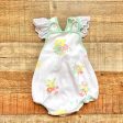 The Beaufort Bonnet Company White Floral Mint Trim Bubble- Size 6-12M Online Hot Sale