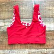 Fabletics Pink Rose Petal Print Red Reversible Sports Bra NWT- Size M (we have matching leggings) Cheap