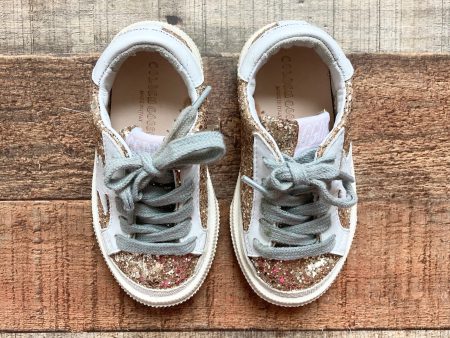 Golden Goose Toddler Gold Glitter Sneakers- Size 22 (US 6, sold out online) For Cheap