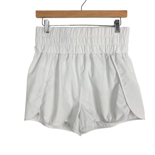 Pink Lily White Errands to Run High Waist Shorts- Size L (sold out online, see notes) For Discount