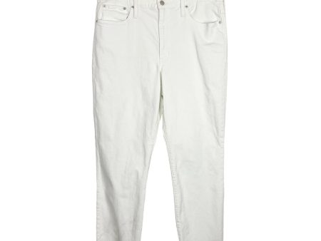 Re-Imagined by J. Crew White Raw Hem Slim Boyfriend Jeans- Size 32 (Inseam 28”, see notes) Discount