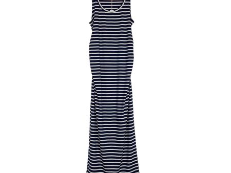 Pink Blush Maternity Navy White Striped Bodycon Tank Maxi Dress NWT- Size M Online Hot Sale