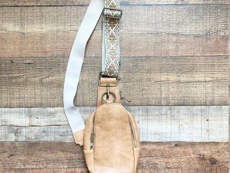 No Brand Brown Sling Bag with Guitar Strap For Cheap