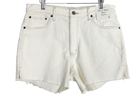 Abercrombie & Fitch Cream The 4  Mom High Rise Jean Shorts NWT- Size 31 12 Hot on Sale