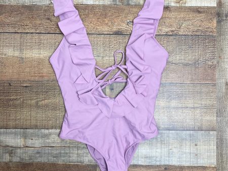 Beach Joy Maeve Plunge Ruffle Padded One Piece NWT- Size M Sale