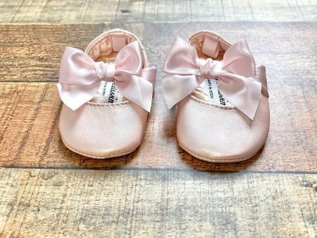 Wendy Bellissimo Pink Ballet Baby Shoes- Size 1 (~0-3M, see notes) Hot on Sale