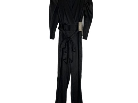 NY&Company Eva Mendes Black Puff Sleeve Belted Jumpsuit NWT- Size 4 Fashion