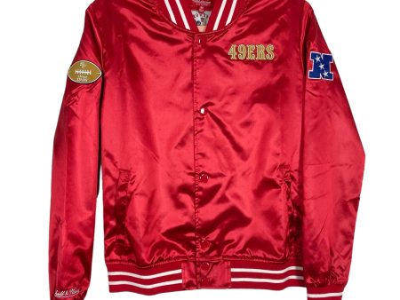 Mitchell & Ness Throwbacks NFL Satin Red 49ers Jacket NWT- Size XS (sold out online) Online now