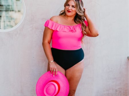 Pink Desert Black Vintage High Waisted Bikini Bottoms- Size XL (sold out online) For Cheap