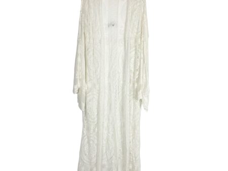 Shein Ivory Lace Bell Sleeve Kimono Cover Up- One Size (see notes) For Discount