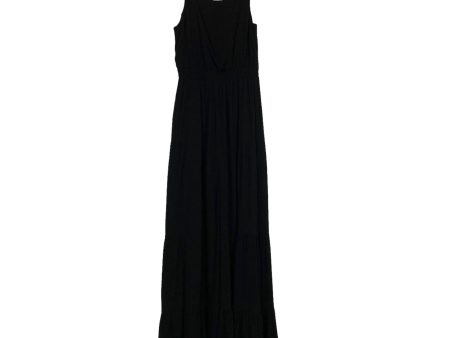 Listicle Black Gauze Smocked Back with Ruffle Wide Leg Jumpsuit- Size S on Sale