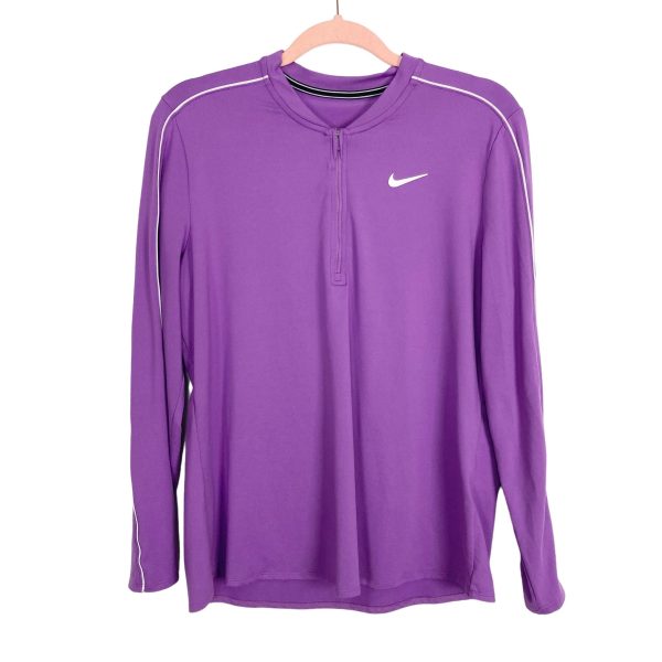 Nike Dri-Fit Purple Quarter Zip Pullover- Size L Supply