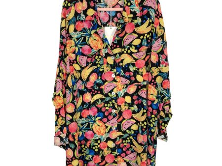 Show Me Your Mumu Black Fruit Print Button Up Cover-Up NWT- Size XXL Supply