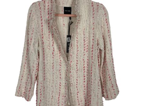 Nic + Zoe Ivory Pink Woven Fringe Blazer NWT- Size M on Sale