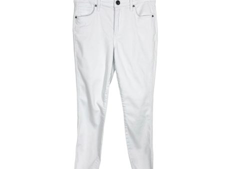 Kut from the Kloth White Connie High Rise Ankle Raw Hem Skinny Jeans- Size 4 (see notes, Inseam 26 ) Online now