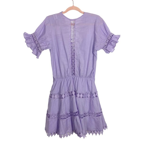 Peixoto Purple Crochet Lace Cover Up Dress NWT- Size L (sold out online) Online now