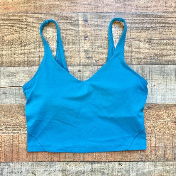 Lululemon Blue Padded Sports Bra- Size 8 Online Hot Sale