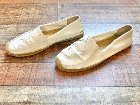 Tory Burch White Canvas Espadrilles- Size 9.5 Discount