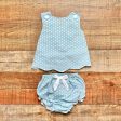 Lil Cactus Blue and White Polka Dot Criss Cross Back Top with Bloomers- Size 18-24M For Discount