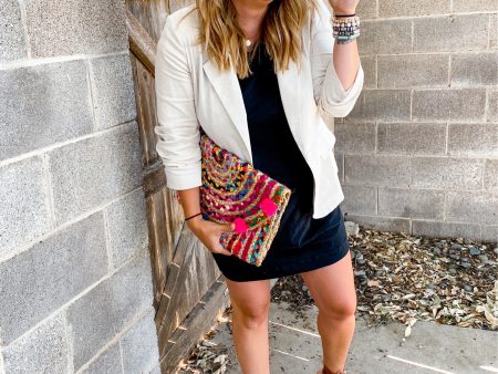 Lulus Large Pom Pom Clutch (sold out online) Hot on Sale