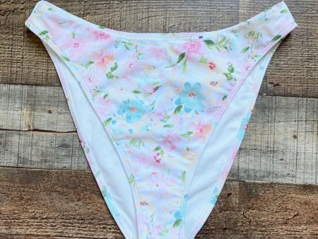 Abercrombie & Fitch Floral Mid-Rise High Leg Moderate Bikini Bottoms NWT- Size M (sold out online, we have matching bikini tops and cover up) on Sale