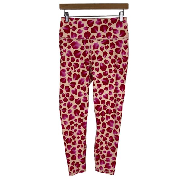 Fabletics PowerHold Pink Heart Petal Print Leggings- Size M (we have matching sports bra, Inseam 24”, sold out online!) Supply