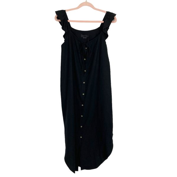 Hatch Maternity Black Button Up Jenna Dress NWT- Size 1 For Sale