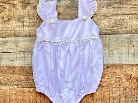 Sweet Dreams Purple Gingham with Yellow Trim Bubble- Size 12M (see notes) Supply