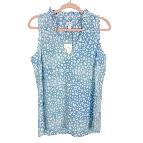 Mud Pie Blue Leopard Ferah Tank NWT- Size M (sold out online) Online