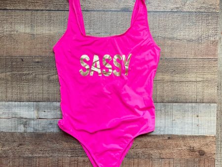 Primark Hot Pink Sassy One Piece- Size 10 Online Hot Sale