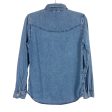 Topshop Moto Denim Snap Button Up- Size 6 For Sale