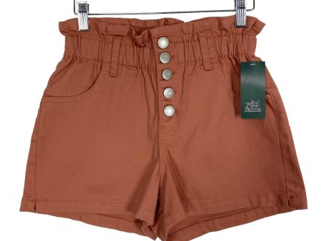 Wild Fable Brown Button Fly Paperbag Waist Shorts NWT- Size 4 For Cheap