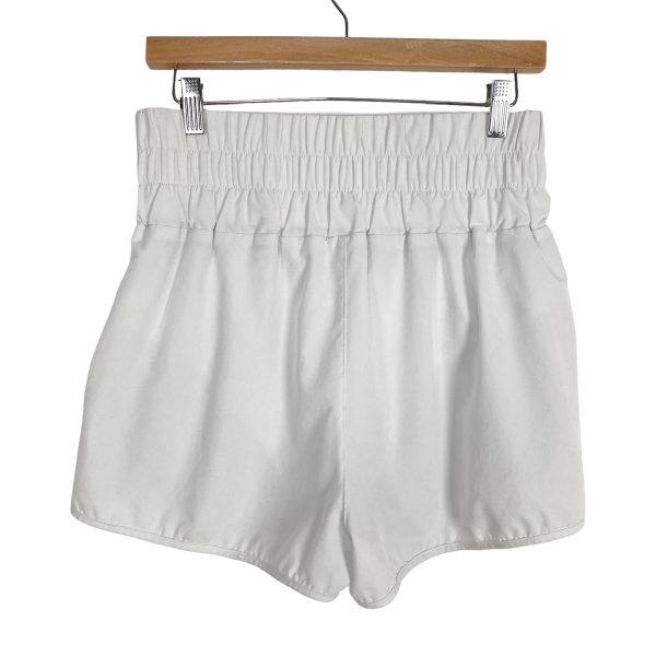 Pink Lily White Errands to Run High Waist Shorts- Size L (sold out online, see notes) For Discount