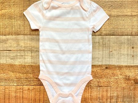 Cloud Island White Pink Striped Onesie- Size 12M Online