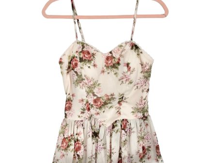 Vici Exclusive x FATE Blush Floral Padded Peplum Top NWT- Size M Online Sale