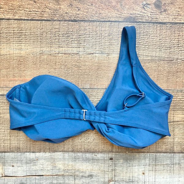 Abercrombie & Fitch Blue One Strap Padded Bikini Top- Size XL (we have matching bottoms) For Cheap