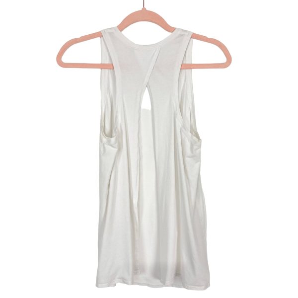 Lululemon White Split Back Tank- Size 6 (see notes) Supply