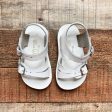 Sun-San White Leather Double Strap Sandals- Size 4 (see notes) Supply