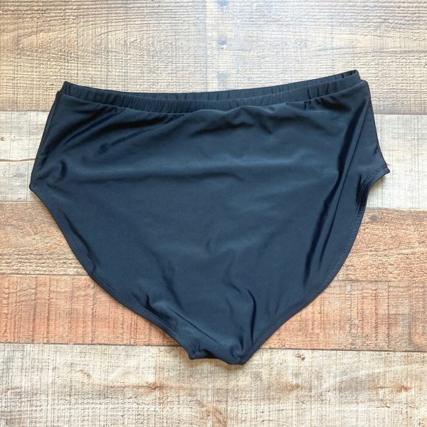 Pink Desert Black Vintage High Waisted Bikini Bottoms- Size XL (sold out online) For Cheap