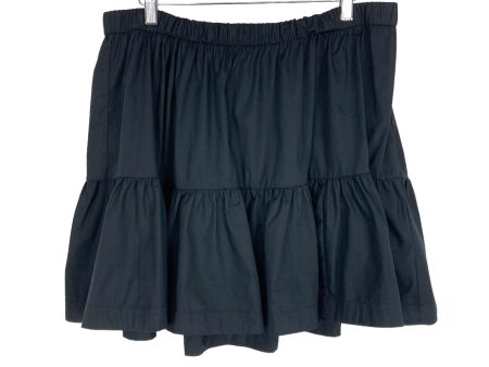 Abercrombie & Fitch Black Poplin Volume Skirt- Size XL Online now